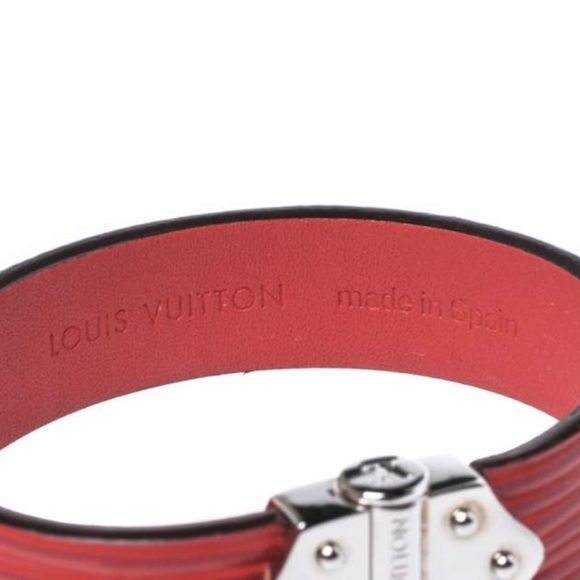 Louis Vuitton Red Leather Bracelet - Picture 7 of 8